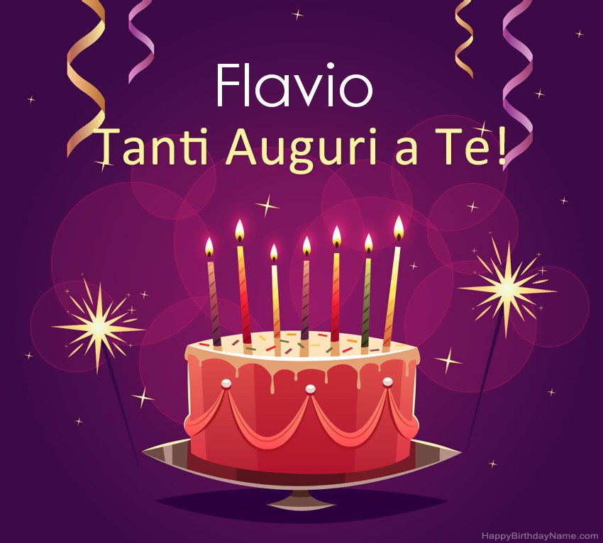 Divertenti saluti per le foto di Happy Birthday Flavio