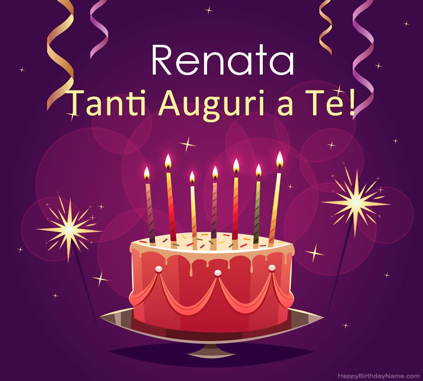 Divertenti saluti per le foto di Happy Birthday Renata