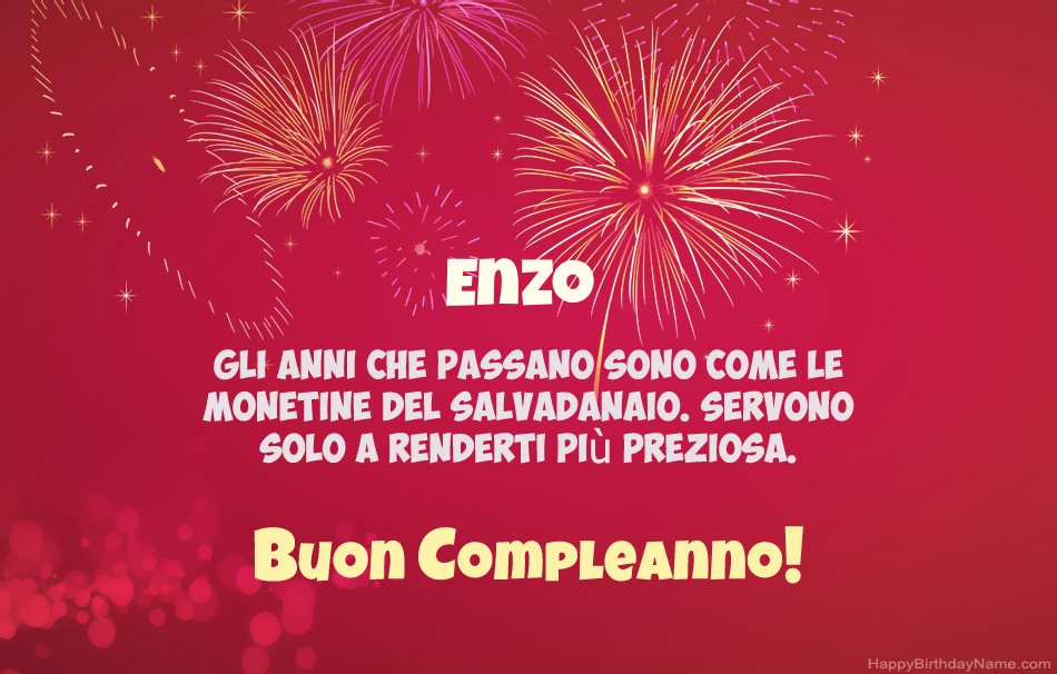 Buon compleanno Enzo, bellissime poesie Buon compleanno Enzo, bellissime poesie