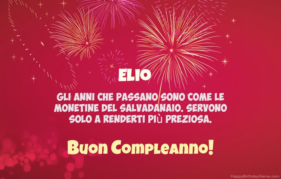 Buon compleanno Elio, bellissime poesie