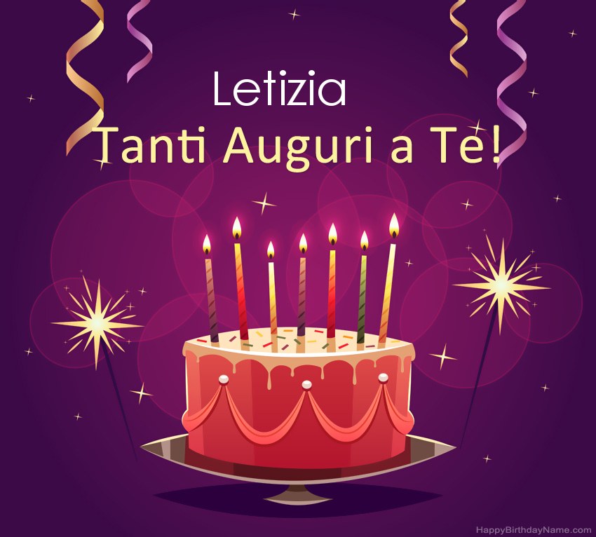 Divertenti saluti per le foto di Happy Birthday Letizia