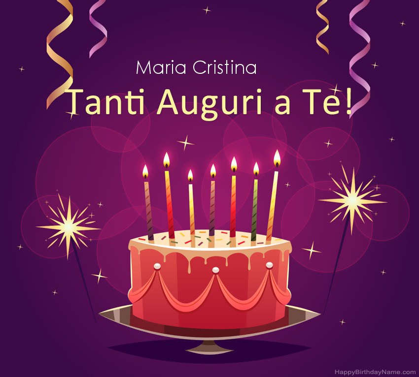Divertenti saluti per le foto di Happy Birthday Maria Cristina