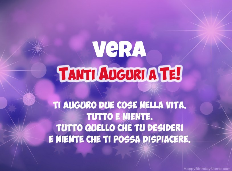 Belle immagini per il buon compleanno di Vera