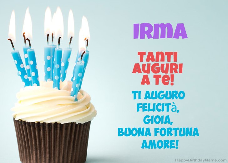 Congratulazioni per il buon compleanno di Irma Congratulazioni per il buon compleanno di Irma