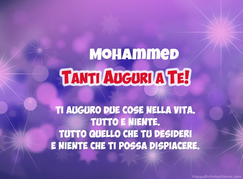 Belle immagini per il buon compleanno di Mohammed Belle immagini per il buon compleanno di Mohammed
