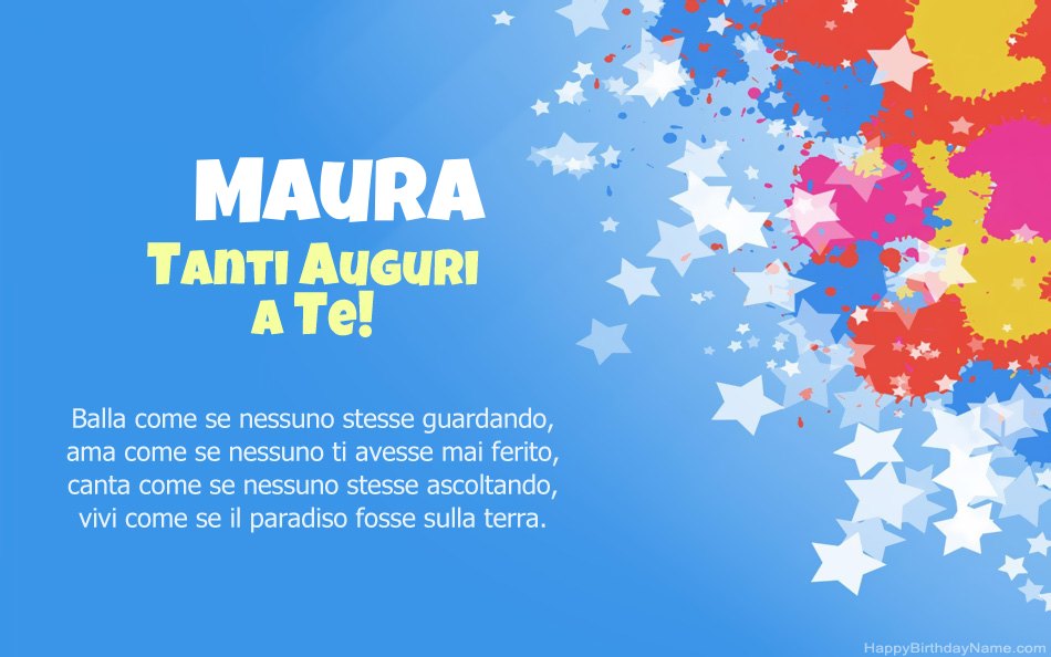 Congratulazioni per il compleanno di Maura Congratulazioni per il compleanno di Maura