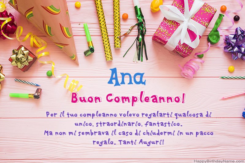 Scarica Happy Birthday card Ana gratis Scarica Happy Birthday card Ana gratis