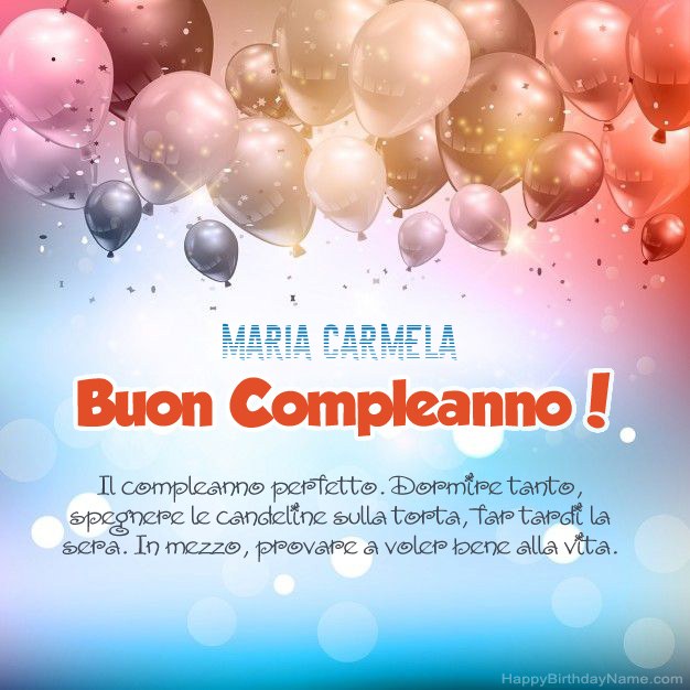 Poesie per il compleanno di Maria Carmela