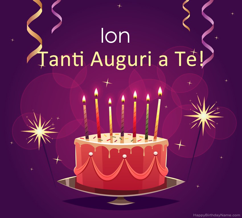 Divertenti saluti per le foto di Happy Birthday Ion