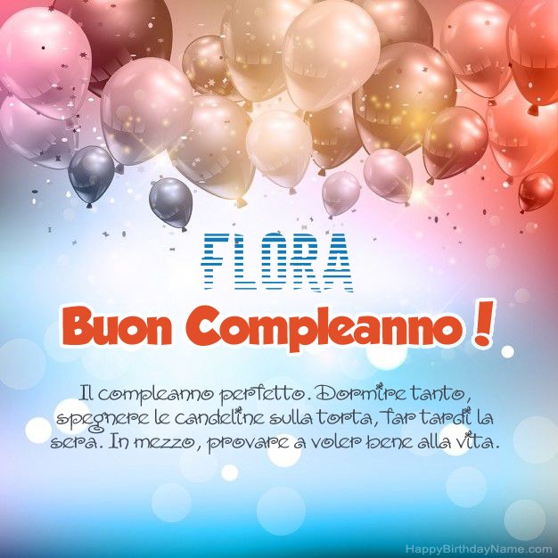 Poesie per il compleanno di Flora