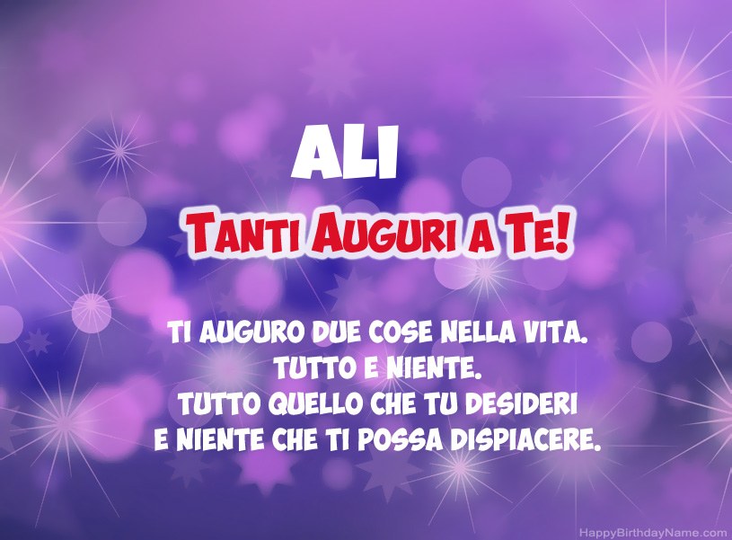 Belle immagini per il buon compleanno di Ali