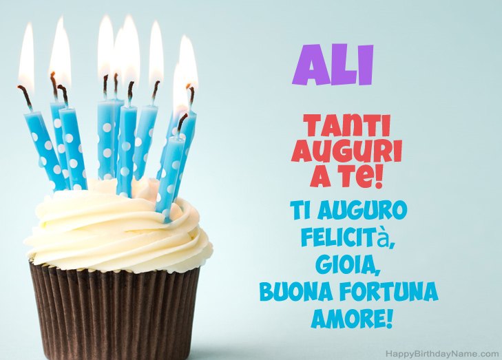 Congratulazioni per il buon compleanno di Ali