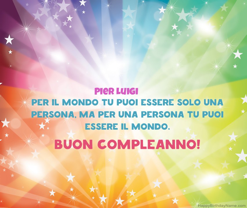 Belle carte di buon compleanno per Pier Luigi