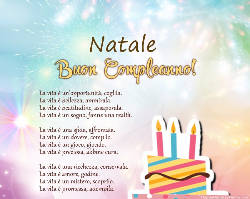 Buon compleanno Natale in versi
