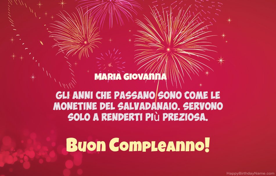 Buon compleanno Maria Giovanna, bellissime poesie
