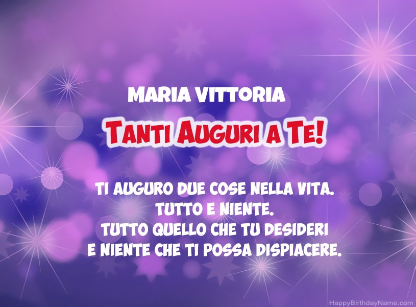 Belle immagini per il buon compleanno di Maria Vittoria