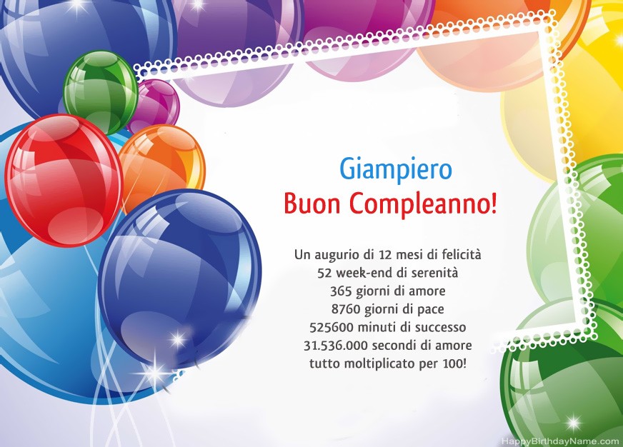 Buon compleanno Giampiero!