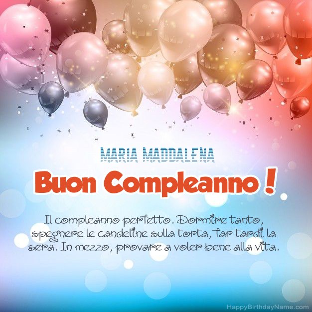 Poesie per il compleanno di Maria Maddalena