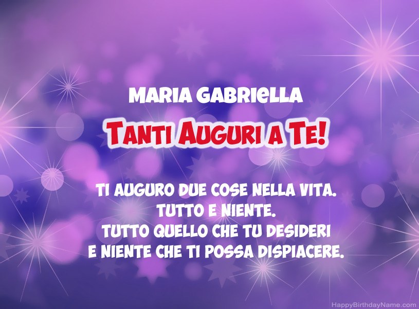 Belle immagini per il buon compleanno di Maria Gabriella