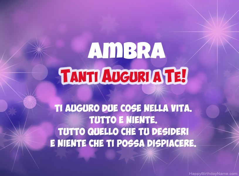 Belle immagini per il buon compleanno di Ambra