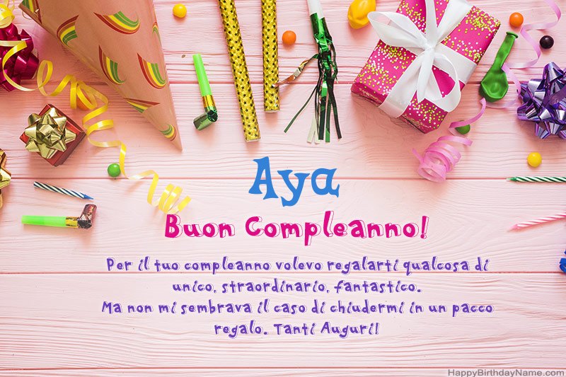 Scarica Happy Birthday card Aya gratis