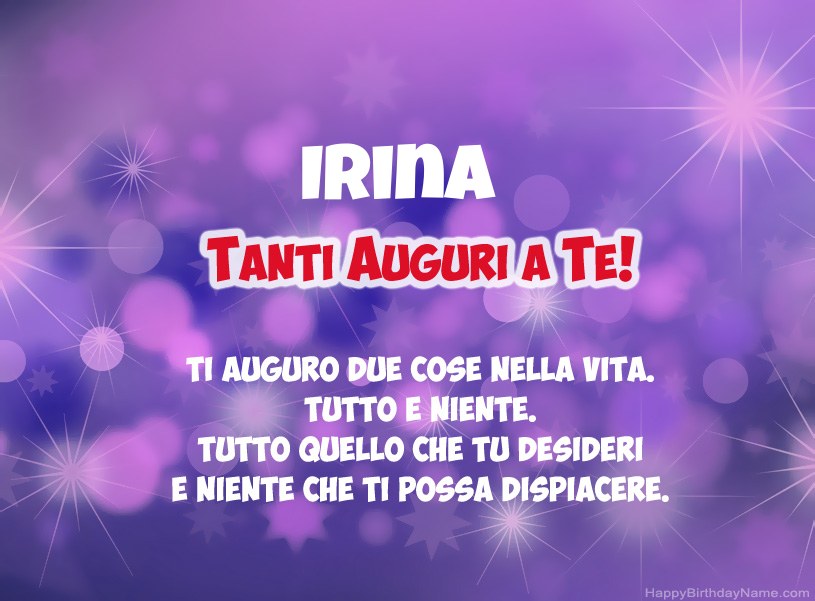 Belle immagini per il buon compleanno di Irina Belle immagini per il buon compleanno di Irina