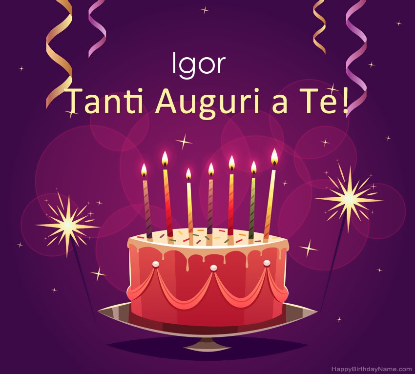 Divertenti saluti per le foto di Happy Birthday Igor