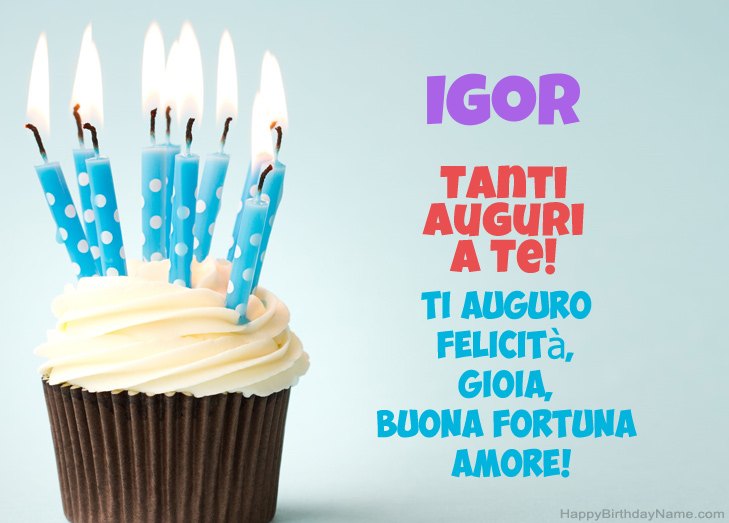 Congratulazioni per il buon compleanno di Igor