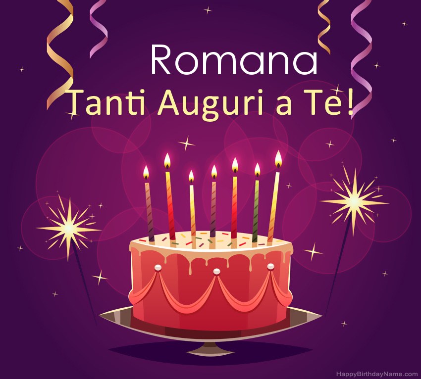 Divertenti saluti per le foto di Happy Birthday Romana