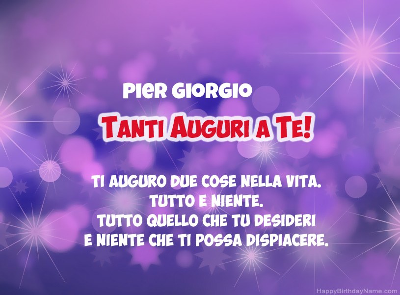 Belle immagini per il buon compleanno di Pier Giorgio