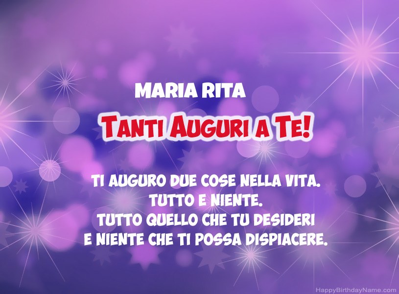 Belle immagini per il buon compleanno di Maria Rita
