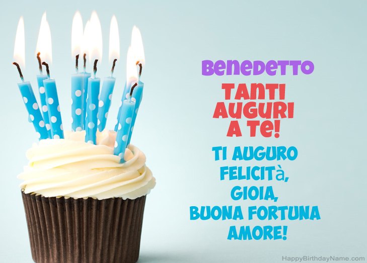 Congratulazioni per il buon compleanno di Benedetto