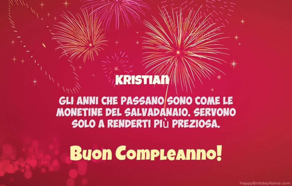 Buon compleanno Kristian, bellissime poesie Buon compleanno Kristian, bellissime poesie