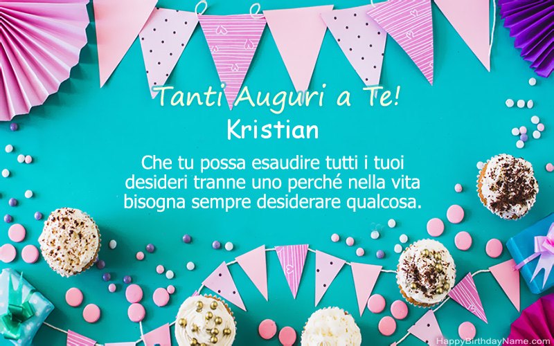 Buon compleanno Kristian, Belle immagini Buon compleanno Kristian, Belle immagini