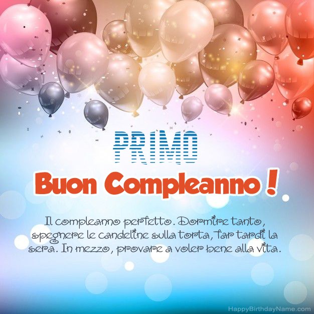 Poesie per il compleanno di Primo Poesie per il compleanno di Primo