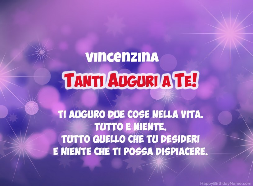 Belle immagini per il buon compleanno di Vincenzina