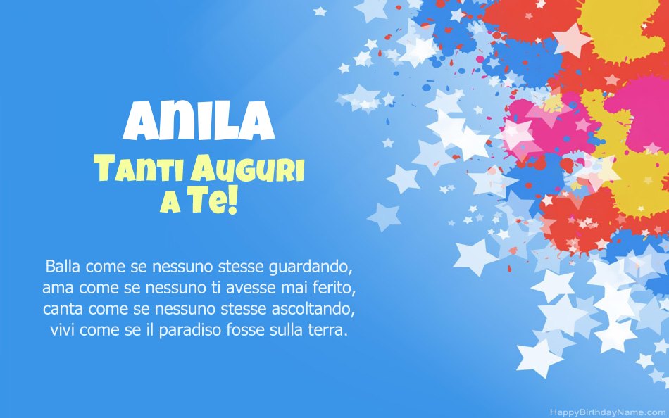 Congratulazioni per il compleanno di Anila Congratulazioni per il compleanno di Anila