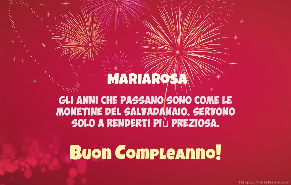 Buon compleanno Mariarosa, bellissime poesie