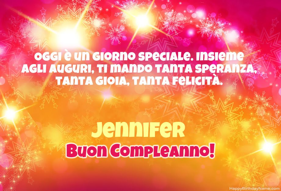 Congratulazioni fantastiche per il buon compleanno di Jennifer Congratulazioni fantastiche per il buon compleanno di Jennifer