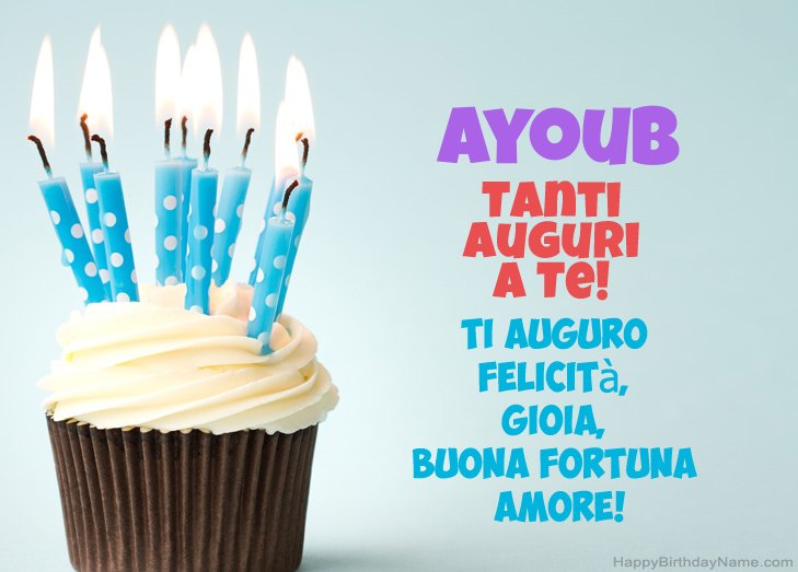 Congratulazioni per il buon compleanno di Ayoub Congratulazioni per il buon compleanno di Ayoub