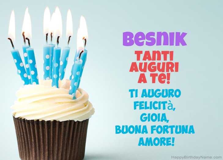 Congratulazioni per il buon compleanno di Besnik