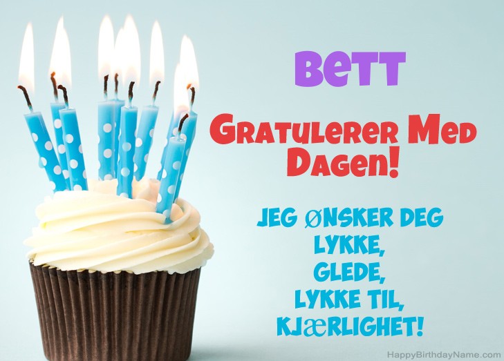 Gratulerer med fødselsdagen Bett, vakre bilder