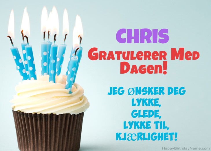 Gratulerer med fødselsdagen Chris, vakre bilder