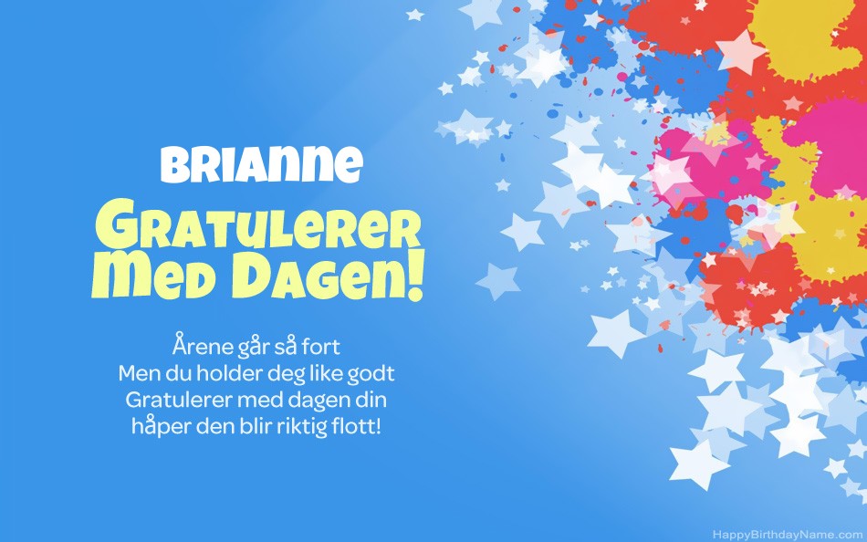 Gratulerer med Brianne fødselsdag