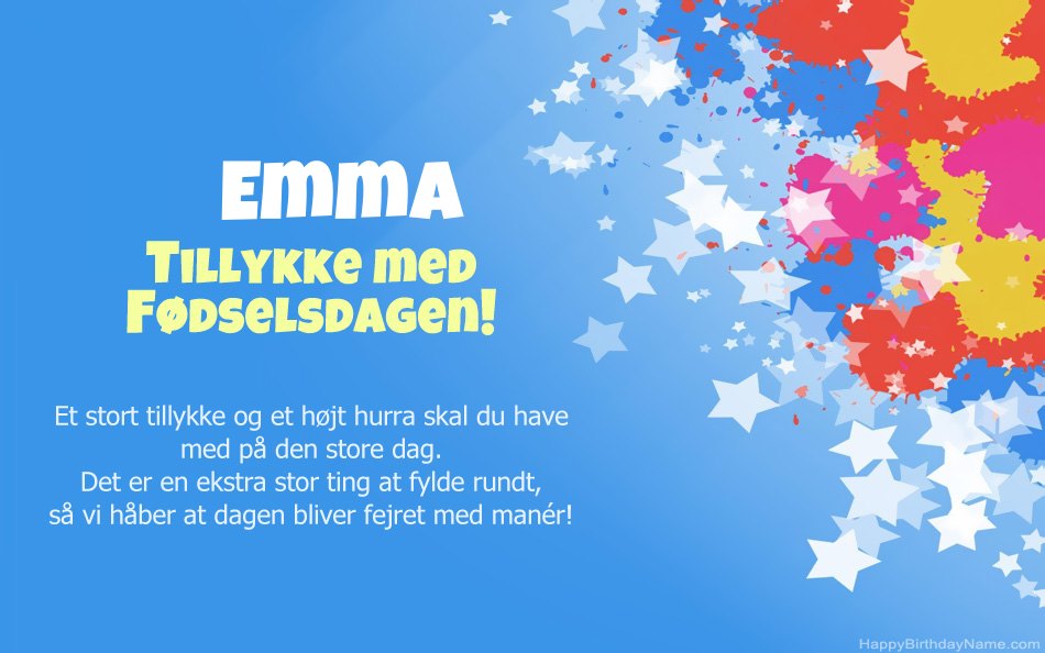 Tillykke med fødselsdagen til Emmas Tillykke med fødselsdagen til Emmas