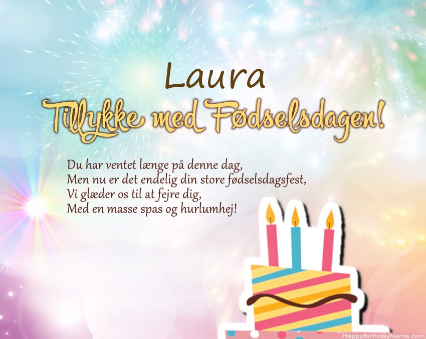 Tillykke med fødselsdagen Laura i vers Tillykke med fødselsdagen Laura i vers