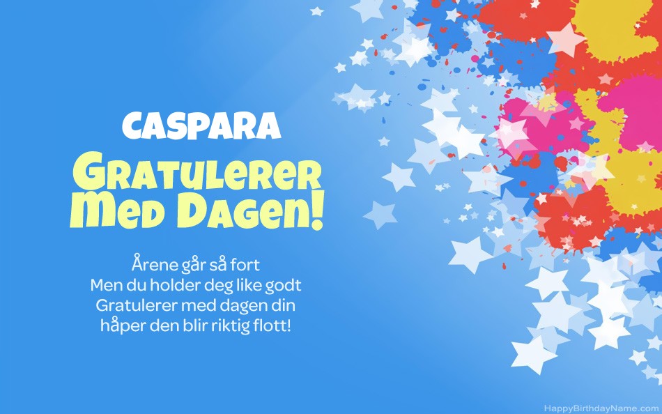 Gratulerer med Caspara fødselsdag