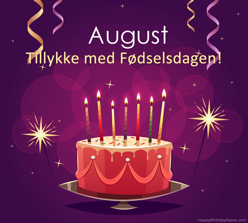 Sjove hilsener til Happy Birthday August-billeder