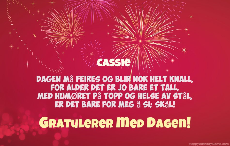 Vakre bilder for Gratulerer med Cassie