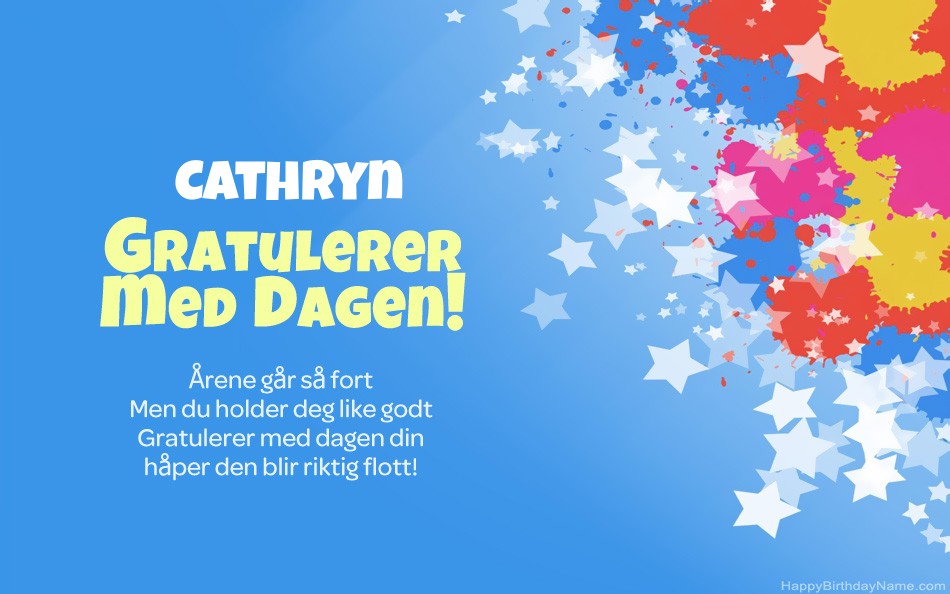 Gratulerer med Cathryn fødselsdag